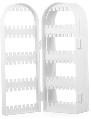 Warmhm Organisateur de Bijoux Pliable Portes pour Boucles Doreilles et Colliers Support Rangement Pratique pour Femmes Présentoir Portable et Facile à
