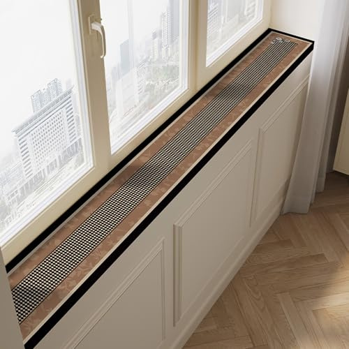 Alfombrilla para alféizar de ventana, estrecha, a prueba de polvo, cubierta protectora para alféizar de ventana, almohadilla protectora para balcón, absorbente(Brown B,120x10cm(43.3x4))