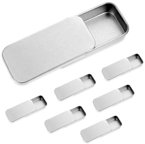 6 Stück Kleine Metalldosen Mit Schiebedeckel,Blechdose Mit Deckel Kleine Dose Mini Tin Blechdose Klein Mini Box Tin Pastillen Dose für Kleinteile Süßigkeiten Basteln Schmuck Pillen(5*2.5*1cm)