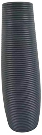 Sharplace Vase für Pampasgras, 33 cm große Blumenvase, hohe Bodenvase, Minimalistischer Boho-Dekorationsvase, Modern Design, Tisch Deko für Hochzeiten, Wohnzimmer, Schlafzimmer & Küche, Grau