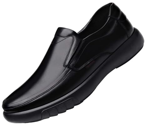 Zapatos de cuero para hombre, retro, zapatos de negocios, cómodos, zapatos de traje, zapatos casuales, ligeros, zapatos de trabajo con suela de placa, zapatos de boda, mocasines clásicos y elegantes