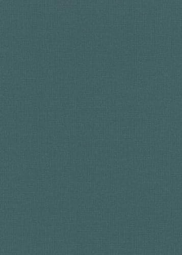 Sanders & Sanders papier peint lin bleu canard 53 cm x 10.05 m