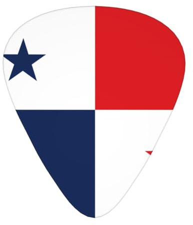 12-teiliges Panama-Flaggen-Plektrum-Set – perfekt für Anfänger und Profis (Bass-, Elektro- und Akustikgitarren)