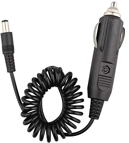 Futheda Adaptador de Corriente para mechero de Coche Macho a CC 5,5 x 2,1 mm, Enchufe 12 V, Cable de extensión de Resorte para Coche de visión Trasera CCTV monitores o Dispositivo de Motor