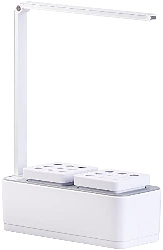 Carlo Milano Anzuchtstation mit Licht: Ganzjahres Gewächs- & Anzucht-Station, LED-Licht, Timer, 1,5 l Tank (Anzuchtset mit Beleuchtung, Pflanzen Aufzuchtstation mit, Mini)
