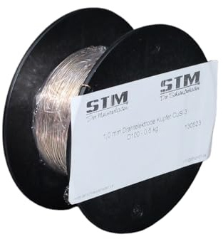 CuSi3 Draht 1,0mm Schweißdraht D100/D200/D300 Spule Rolle 2.1461 zum Mig Löten (D100, 0,5 Kg)