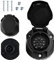 Kundorf Anhänger Stecker, 13 polige Steckdose mit Nebelschlussleuchtenabschaltung, Adapter mit Schraubanschluss, Anschluss für Wohnwagen & Wohnmobile Steckdose (13 PIN Steckdose) Schwarz