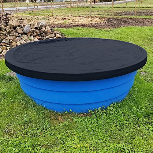 YardJoyliz 2,7 m Kunststoffabdeckung für runde Schwimmbecken, wasserdicht, strapazierfähig, Polystock, runde Tankabdeckung