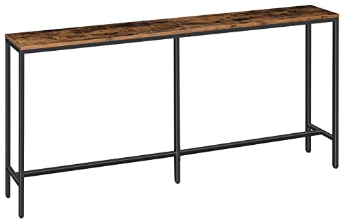 MAHANCRIS Tavolo da Console, Tavolo da Entrata Stretto, Tavolo da 180 cm, Tavolino da Divano, per Soggiorno, Camera da Letto, Stabile e Resistente, Marrone Vintage ACTHR18001Z