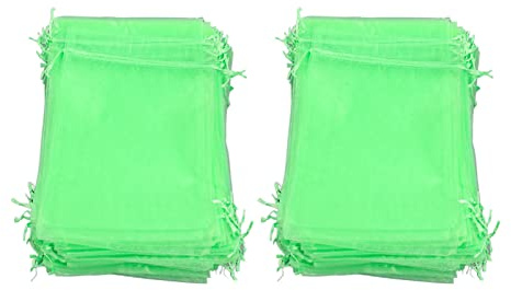 100 Sacchetti per la Protezione della Frutta per Alberi da Frutto, Sacchetti in Rete per la Protezione della Frutta per Alberi da Frutto con Coulisse, Sacchetti Riutilizzabili (15 * 20 cm)