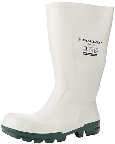 DUNLOP Work-It S4, Construction Boot Unisex-Adulto, White, 43 EU