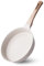 RIOVARM Induction Antiadhésive Poêle à frire, 28cm Granit Poêles à œufs sans PFOA, Poêle à omelette avec poignée en bakélite Woodgrain, Beige Articles de cuisine Cadeau, Convient au gaz