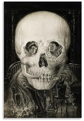 CaMbos Salvador Dalí berühmte Malerwerke (L'Amour de Pierrot) Druck Poster Wohnkultur Wandkunst Hängende Bild Druck Schlafzimmer Dekorative Gemälde Zimmer Ästhetisch 50 x 75 cm