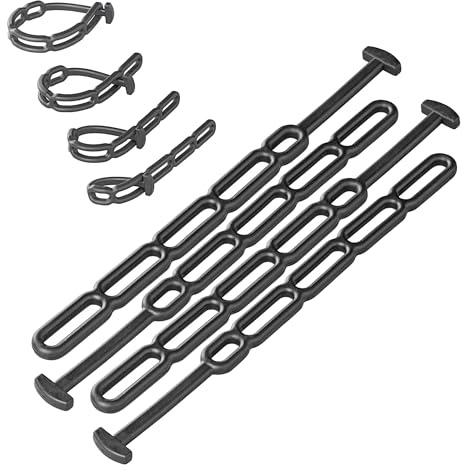 4X Gummi Spannring Gummistroppe fünfstufig 355x25mm Spanngummi Stroppe verstellbar für Anhängerplanen