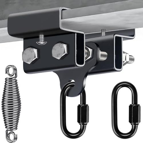 BeneLabel 9.4-17cm Sandsäcke Aufhänger, Doppelte Klemme Schweren Balken Boxsack Hängenden Hardware Halterung Set 5mm Feder für Indoor Outdoor-Boxen Muay Thai Training, Bis zu 900lbs