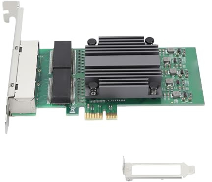 Tarjeta de Red PCIe, Tarjeta de Red Gigabit PCIe X1 de 4 Puertos para Chip 82571 Adaptador LAN Ethernet PCI Express de 100/1000 Bps para, Vmware