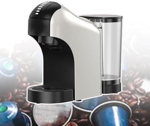 QIeAny Máquina De Café Expreso, Cafetera De Cápsulas De 1400 W, Presión De Bomba De 20 Bares, Tanque De Agua Extraíble De 0,8 L/27 Oz, Preparación En 60 Segundos, Inicio con Un Solo Toque