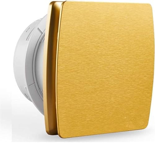 NAKEAH Standventilator, goldener Abluftventilator, Lüftungsventilator, Badezimmer, Garage, Abluftventilator, Wandhalterung, starker Auspuff für