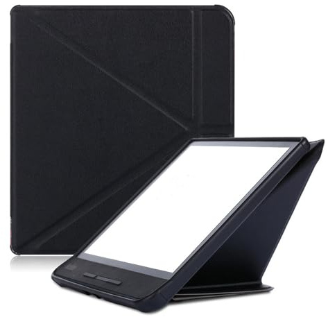 ZZOUGYY E-Reader Cover for Kobo Forma N782 8 inch (2018 Release Version),Ultra Slim Lightweight with Auto Sleep/Wake Up Function Folio Leather Case for KOBO Forma 2018 8 E-Book (TPU-Black)