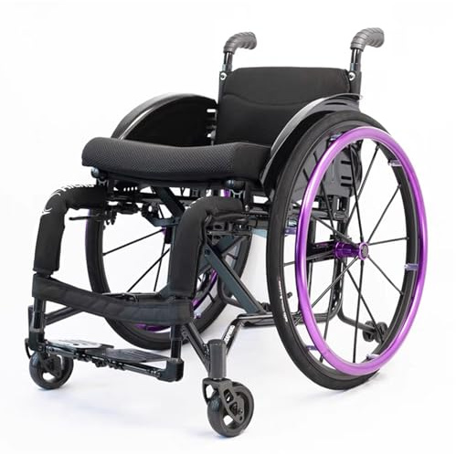 Sunyongfly Transport-Rollstuhl für zu Hause und unterwegs,Sportrollstuhl,Geeignet für Menschen mit Behinderungen, Menschen mit Mobilitätsproblemen(Seat Width 42cm)