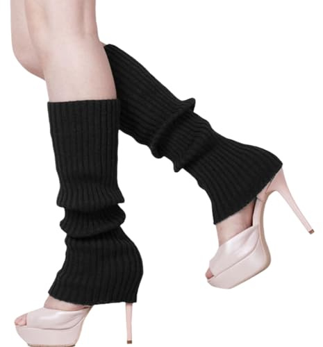 Qianfeng 1 Para Stulpen,Leg Warmers,Damen Beinstulpen,Weiß Winter Bein,BeinwäRmer,Beine Legwarmer Weiß,Bein-Stulpen Beinstulpe,Damen-Beinwärmer für Gestrickte Legwarmers,Stricken,Warm