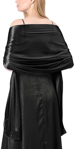 Atxnn Damen Schal Seide Satin Stola Elegante Halstuch Weicher Schultertuch