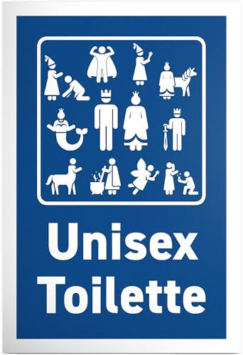 DankeDir! Unisex Toilette - 30 x 20 cm Kunststoff Schild - Toilette WC Schild zum aufhängen Kloschild Klo Schild lustig Toilettenschild - Herren Gästetoilette Gäste WC witzig Wand Türschild Deko
