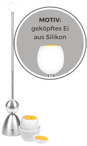 Clack 99009 – Huevo de acero inoxidable – Diseño: huevo – Fabricado en Alemania – Idea de regalo