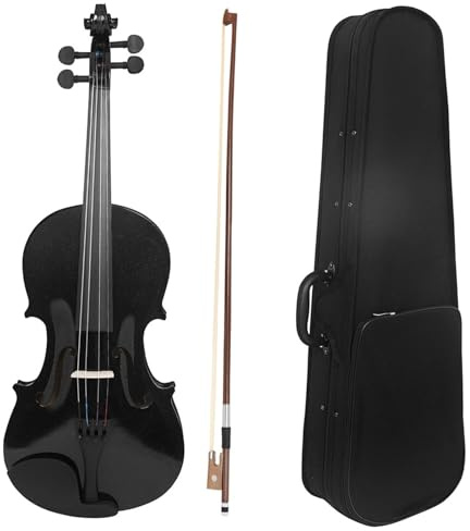 Violin Set 4/4 Massivholz-Violine Für Erwachsene Anfänger Für Üben Aufführen Und Spielen Schwarz Beliebte Violine