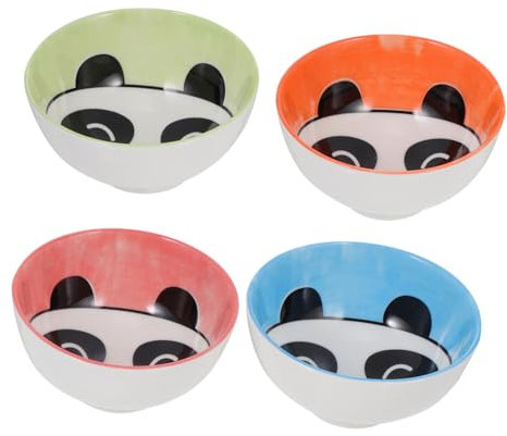 Cabilock Set Di 4 Ciotole in Ceramica Per Riso Per Insalata E Noodles Realizzate Artigianalmente E Facili Da Pulire