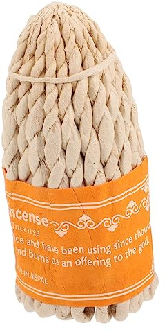 Cabilock Handmade Woven Rope Incense 50pcs Large Frankincense Tibetan Aromatherapy Indoor Home Fragrance Meditation Air Purification