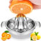 Kezidhp Zitruspresse Edelstahl, Orangenpresse Edelstahl mit 300ml Behälter, Lemon Squeezer, Zitronenpresse Handpresse, Saftpresse Manuell, für Zitronen, Limetten, Apfelsinnen, Orange