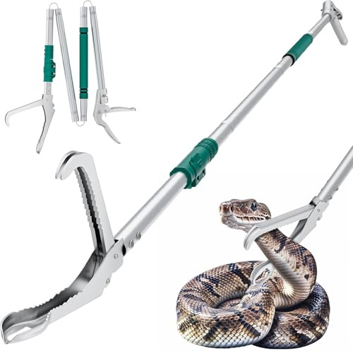 LURMMUE 228,6 cm Schlangengreifer, robuster Schlangengreifer mit langer Reichweite, professionelle Schlangenzange für Camping, Garten, Outdoor und Notfall