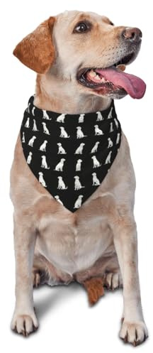 Hundehalstuch mit niedlichem Labrador-Aufdruck, für kleine, mittelgroße und große Hunde, verstellbar, niedliches Dreieck-Lätzchen, Schal, Taschentuch, Zubehör