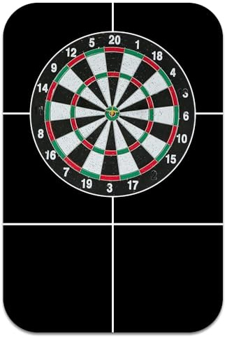 Dart Board Wall Protectors, 60 * 90 * 1.2CM Dart Board Surround Ring, Dart Board Surround Wall Protector for Standard Size Dartboards, Prevent Wall Damage, Darts Accessory (Rectangle)