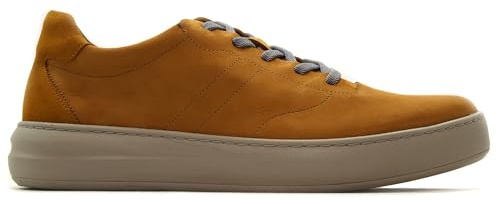 S@kut - Calzado Deportivo,Zapatillas Casual,cordón elástico,Blucher,Suela Ancha de Goma, para: Hombre Color: Mostaza Talla:45
