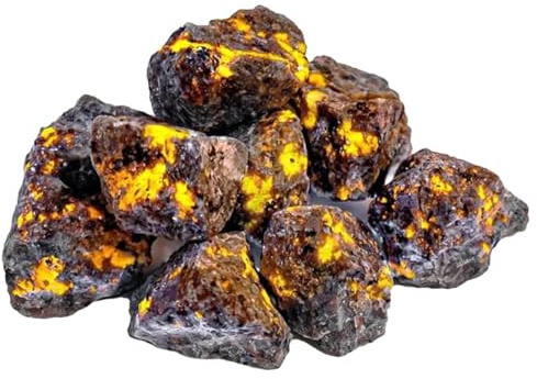 Dekosteine für Pflanzen, Yooperlit-Stein, natürliche raue Flamme für Tumbling-Dekor (0,2 kg), Steine für Nägel, Stift (Grau, B)