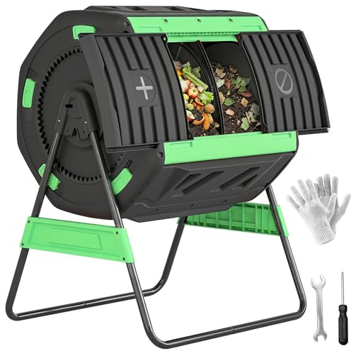 Outsunny Komposter 200 Liter, 94 x 67 x 98cm Schnellkomposter mit Lüftungsöffnungen Schiebetür, wetterfest Thermokomposter aus Kunststoff, Gartenkomposter, Kompostbehälter für Garten, Küchen, Balkon