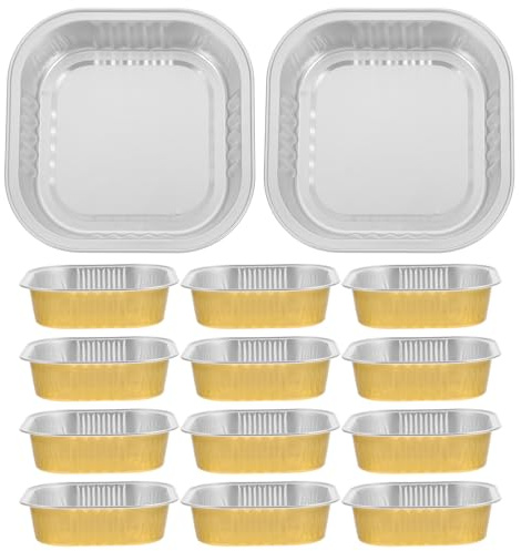 Mipcase Contenitori in Alluminio Usa e Getta 20 Pezzi da 220ml, Resistenti al Calore, Facili da Usare, Eleganti, per Cottura e Buffet