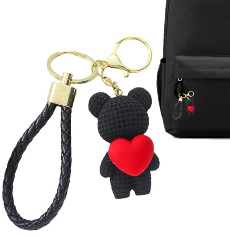 Bear Nyckelringar, Bag Keychain Bear 3D Ornaments Hänge Nyckelringar | -tema Förtjusande kul Dekorativ Söta tillbehör Barnfestfavoriter för handväska Väska Charmhänge