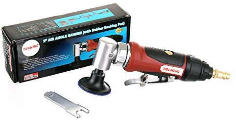 Mini ponceuse d'angle pneumatique 5,1 cm avec disque de ponçage fileté