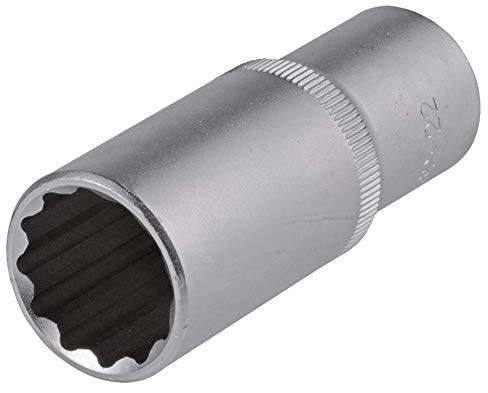 SW-Stahl 05632L-30 Steckschlüsseleinsatz 1/2 Zoll, 30mm Vielzahn Nuss | Lange 12-Kant Bit-Stecknuss aus Chrom-Vanadium, verchromt - Passend für Ratschen und Umschaltknarren - Für KFZ & Werkstatt