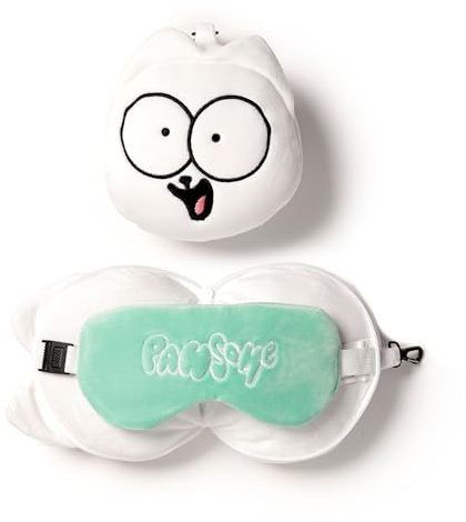 Puckator Reisekissen Relaxeazzz 2-in-1 Simon's Cat - Katze weiß
