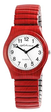 Adrina Armbanduhr Damen Analog Braun Schwarz Großes Ziffernblatt | Damenarmbanduhr arabische Ziffern günstig | Damenuhr Senioren mit Zugarmband – klassisch & bequem viele Farben