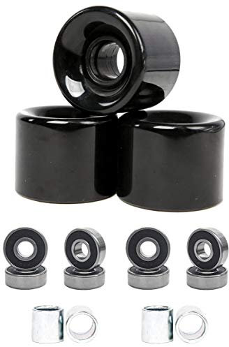 Rfeeuubft 4er Pack Skateboard-Rollen 60 mm + ABEC-9 Stahlräder für Lager und Abstandshalter