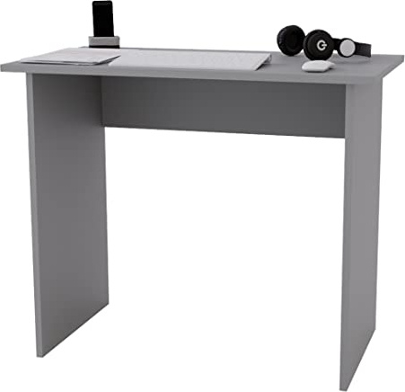 AKKE Schreibtisch Klein Computertisch Schminktisch Tisch ins Jugendzimmer Kinderzimmer Möbel für Kinder Laptoptisch Kinderschreibtisch Desk Bürotisch PC-Tisch 90x73x50 cm Grau