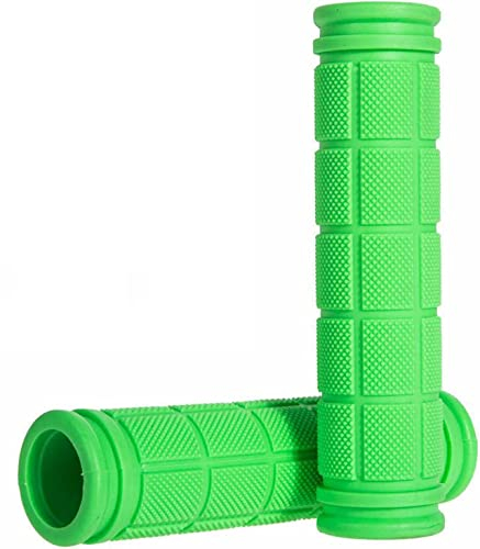 1 par de empuñaduras de bicicleta ergonómicas para niños, color verde, agarre para manillar de bicicleta, agarre antideslizante de goma suave para bicicleta de montaña