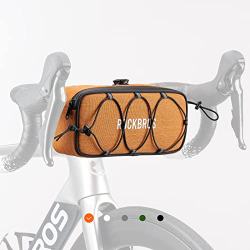 ROCKBROS Road to Sky Fahrrad Lenkertasche Vordertasche, Reflekrierend | Fahrradtasche Fronttasche Wasserabweisend für MTB, Rennrad, City-Rad Orange