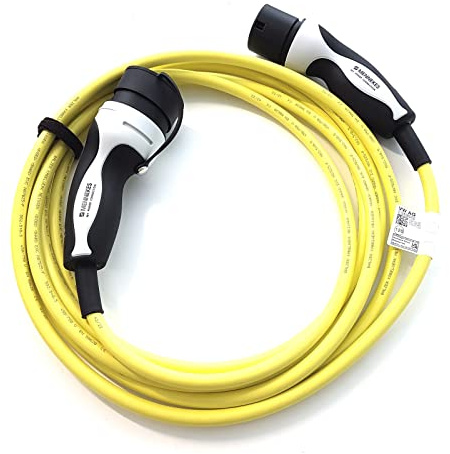 Volkswagen 1EA971639J Ladekabel AC-Kabel Mode 3 Typ 2 Ladestation Wallbox 3x16A 11kW, Länge: 6m, gelb