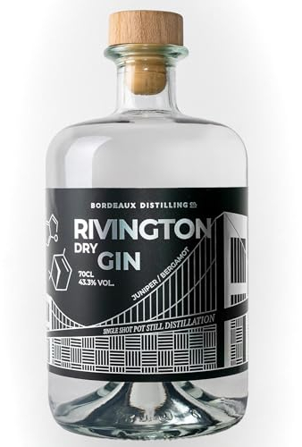 Bordeaux Distilling Co. - Rivington Dry - Traditional London Dry Gin with Botanicals - 43.3%, 70cl